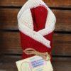100% Cotton USA Made Woven Dishcloths Washcloths (4 Pack) Red & Natural